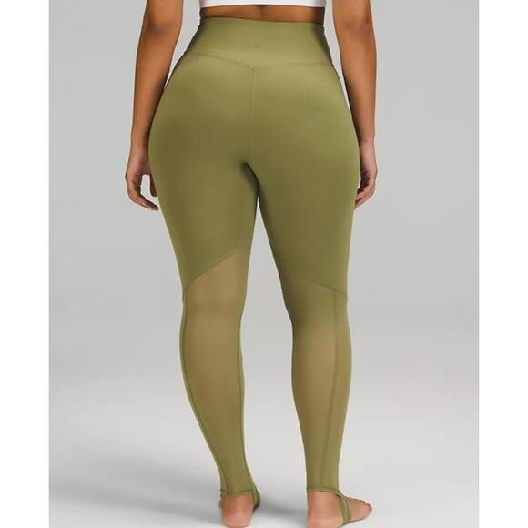 NWT Lululemon Nulu and Crisscross Mesh Stirrup Tight Sz 12 Bronze Green - Picture 2 of 13